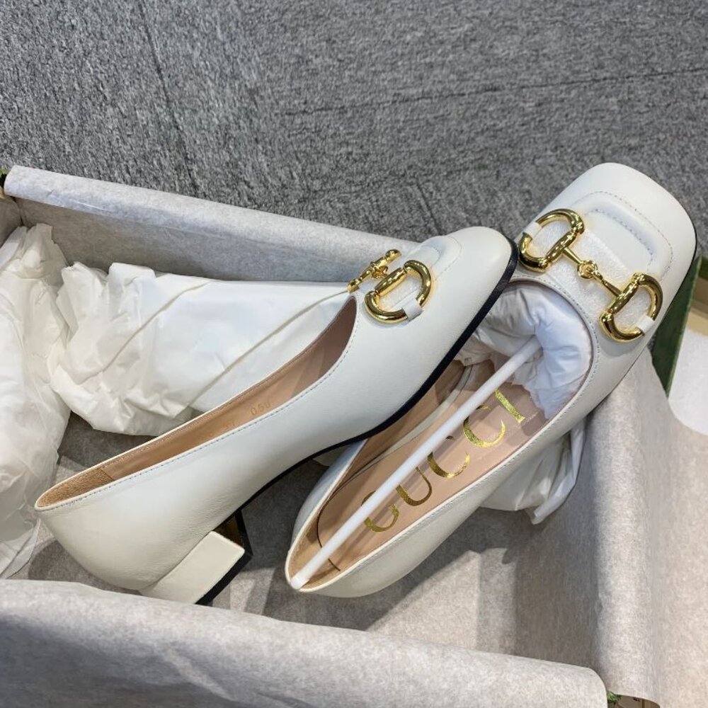 NIB Gucci Women's Ballet Flat with Horse Horsebit Shoes